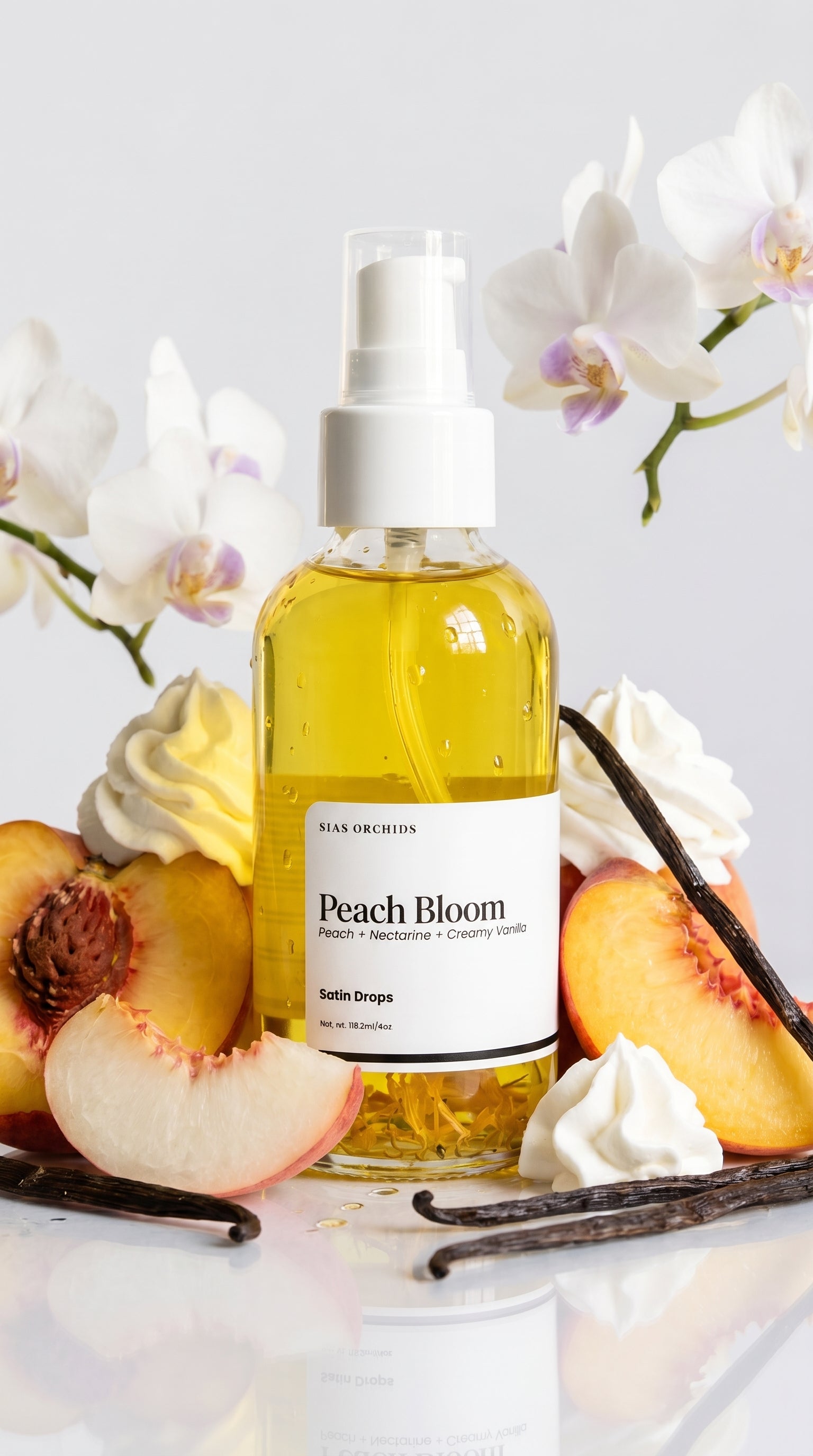 Peach Bloom Satin Drops 4oz